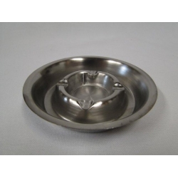 Asbak, zilver, rond